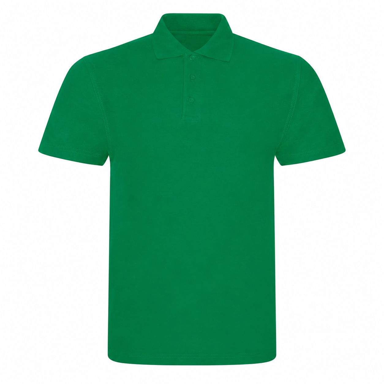 Plain green polo shirt suitable for branded workwear